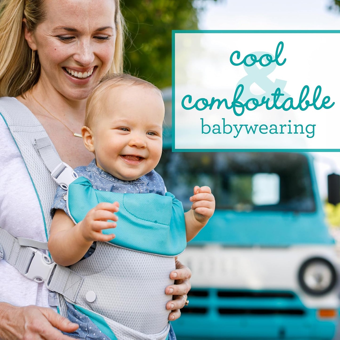 Infantino Flip 4-in-1 Light & Airy Convertible Baby Carrier, Adjustable, Ergonomic Babywearing, Registry Essential, Baby Carrier for Newborn to Toddler