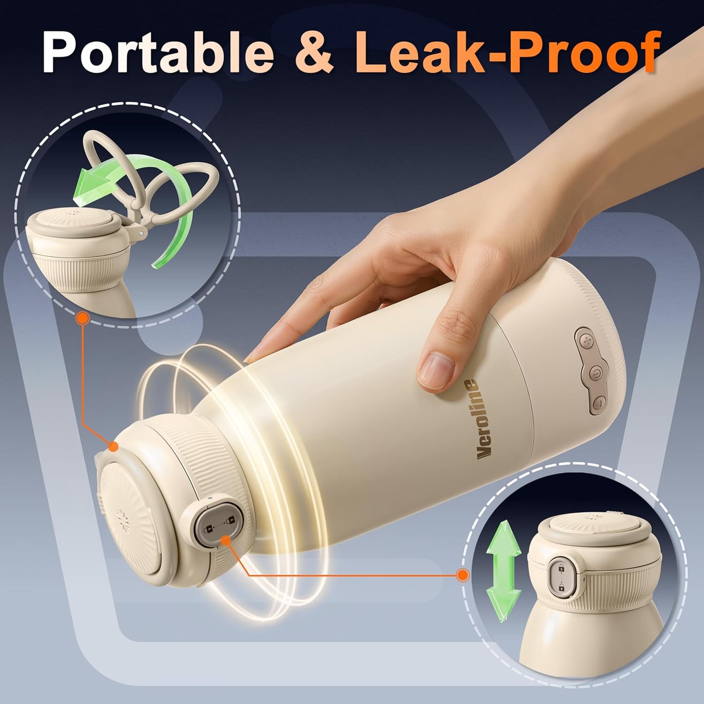 Portable Bottle Warmer for Travel, 17 Oz Baby Bottle Warmer, Super Fast Charging Milk Warmer with Adjustable Temp & Keep Warm for Formula, Breastmilk, Rechargeable & Cordless Water Warmer