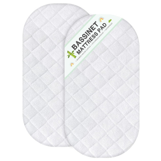 Bassinet Mattress Protector Fits 18" x 28" Munchkin Brica, 4moms Mamaroo and Pamo Babe 4 in 1 Portable Crib(not playard), Waterproof, Washer & Dryer