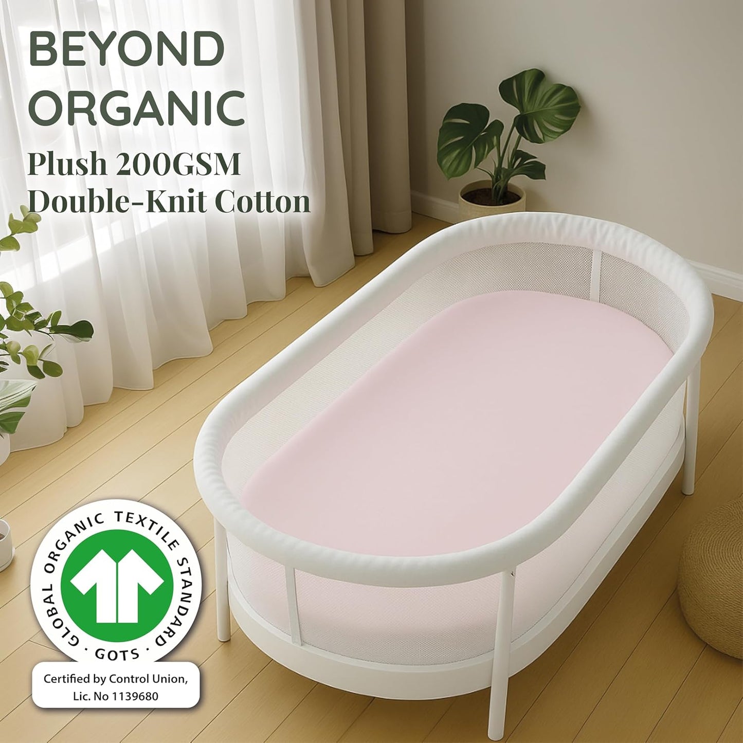 Organic Bedside Sleeper Sheets 33x20 for Maxi COSI Iora, Koola Baby Delight Joy, Angelbliss, Kidsclub, Newton - Aegean Heritage Turkish Cotton 200GSM, Feel The Quality at First Touch Bassinet Sheets