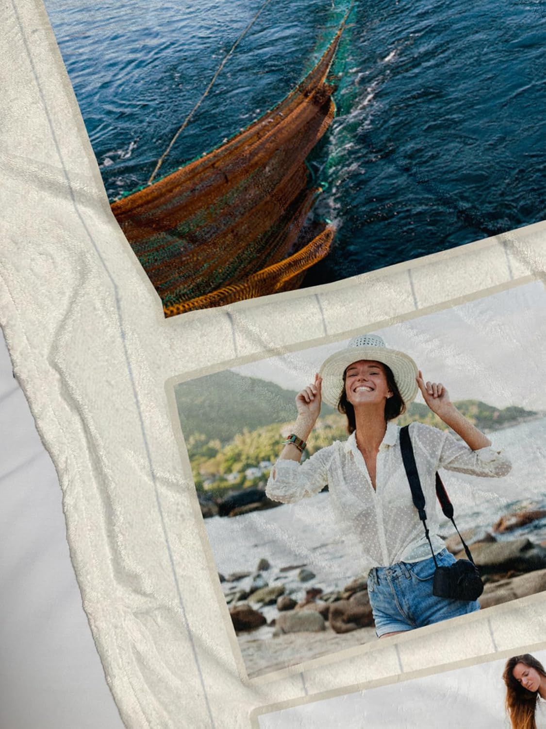 Personalized Photos Blanket Custom Flannel Blanket with Picture Text Customizable Blankets for Birthday Gift, 40 * 50in