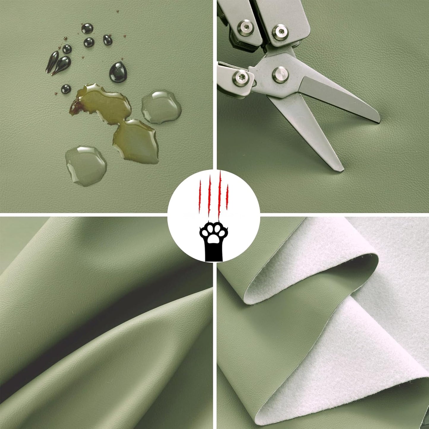 Toddler Booster Seat for Dining Table, 2 Elastic Seat Belts,Anti Scratch PU Skin-Friendly, Waterproof,Anti-Wrinkle, Detachable Non-Slip Bottom - Green