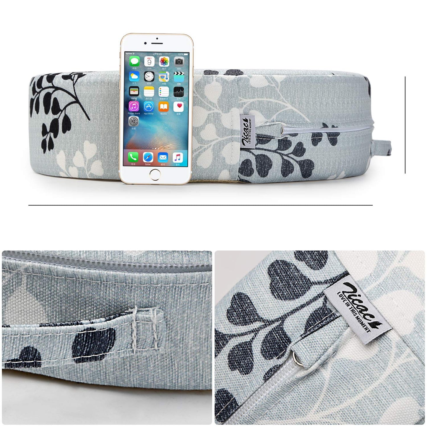 Zicac Chair Increasing Cushion - Baby Toddler Kids Infant Portable Round Dining Chair Booster Seat Washable Thick Chair Seat Pads