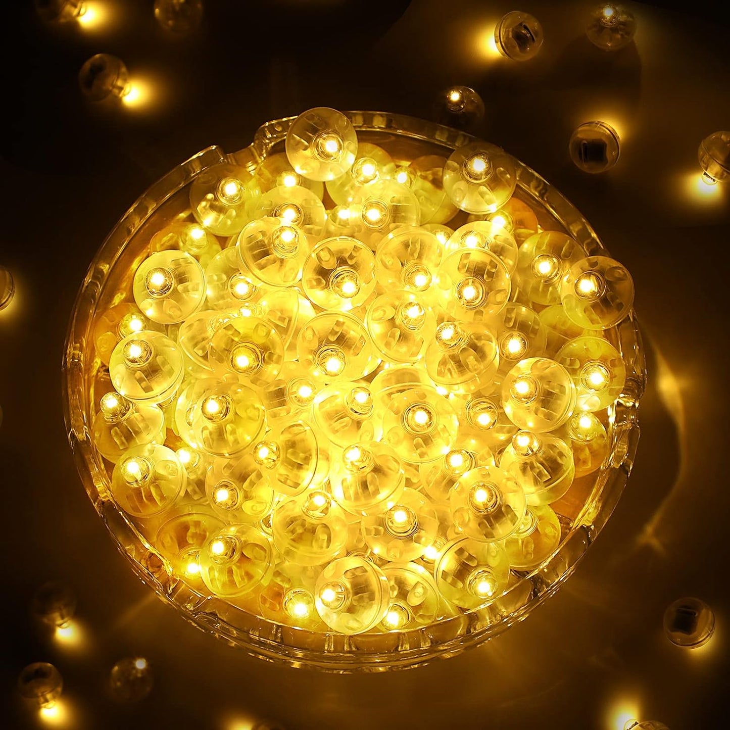 ZGWJ 100PCs Mini Led Lights for Paper Lantern, Led Balloons Light up Balloons for Neon Party Lights Easter Eggs Christmas Halloween Birthday Party Wedding Decoration