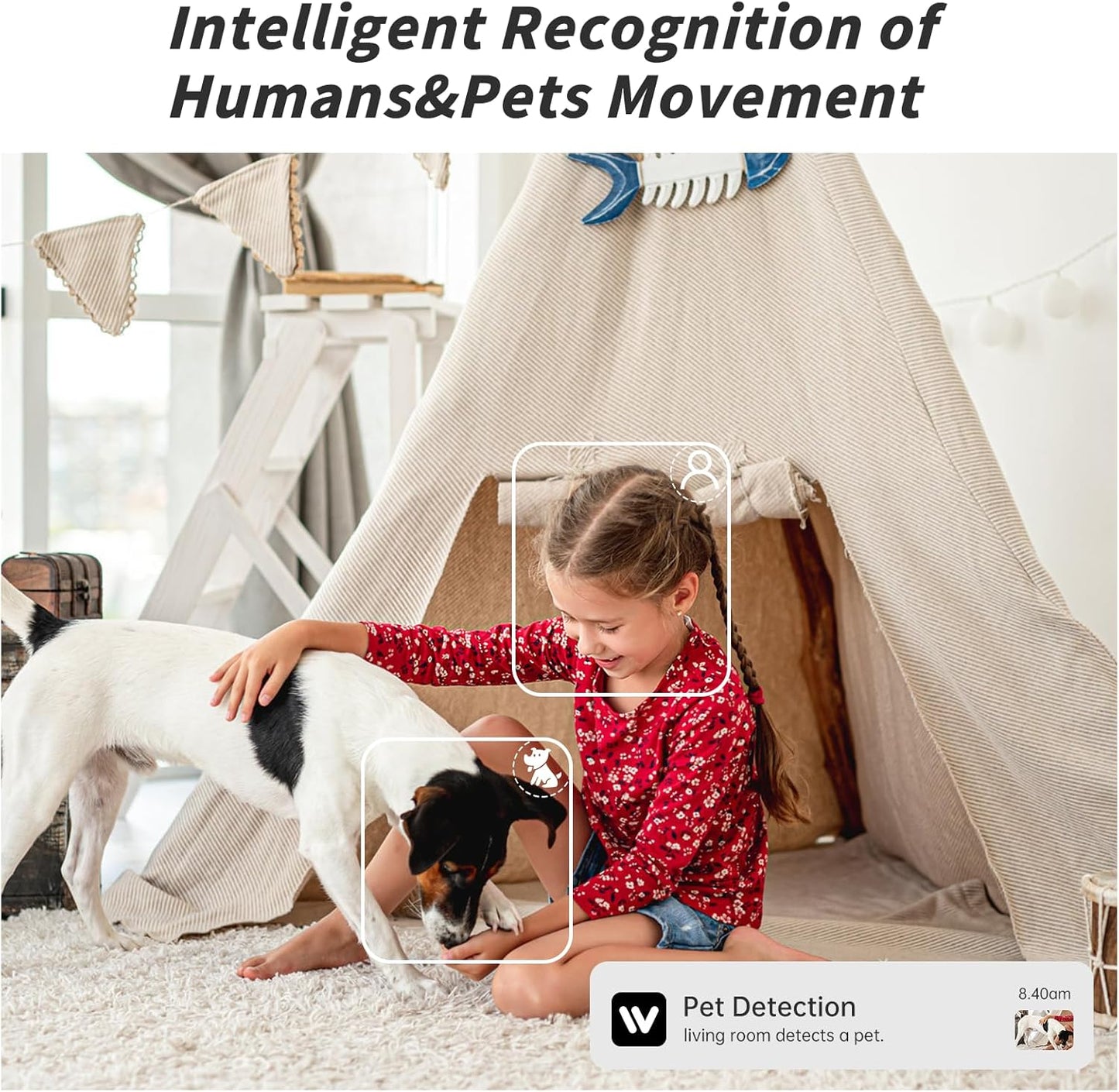 Indoor Camera 5G&2.4G WiFi Cameras for Home Security Instant 911 Alert, 360° Pan/Tilt Baby Monitor/Dog/Pet Camera AI Motion Detection Night Vision, Speaker, US Cloud Storage (2Pack)