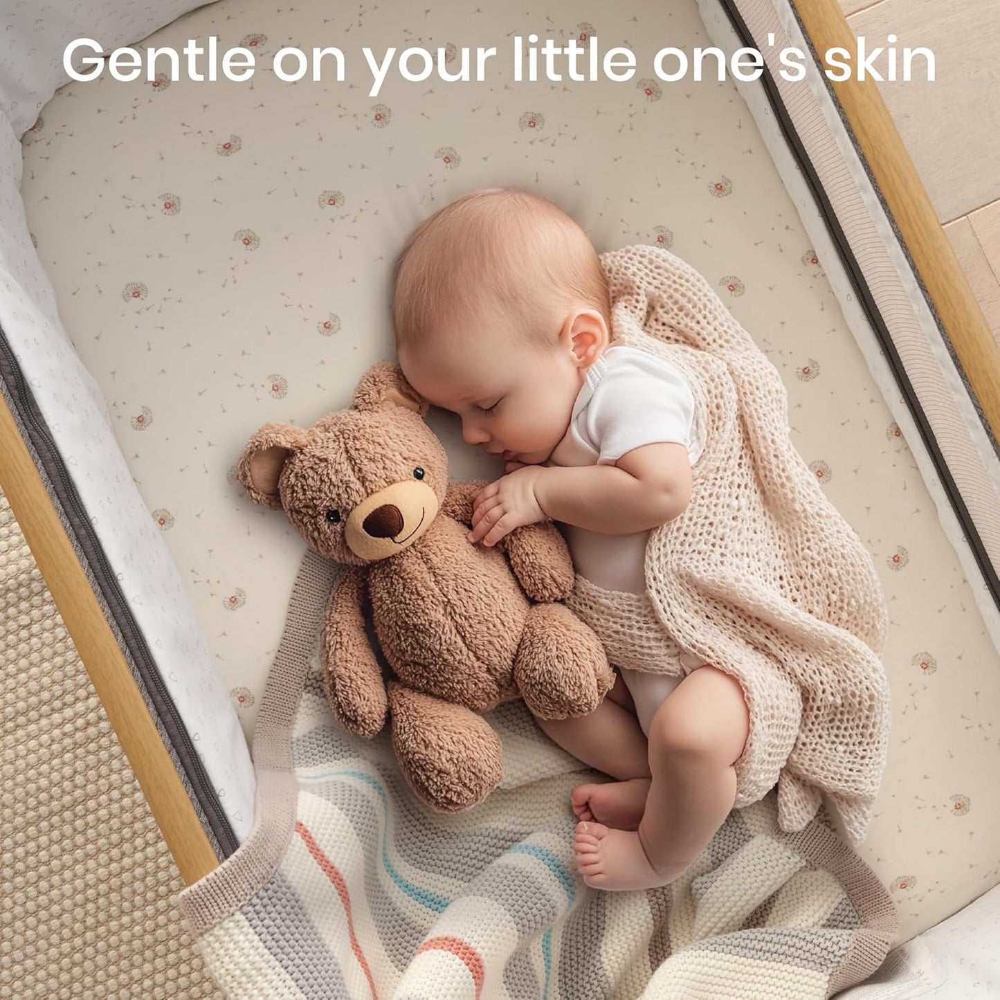Tutti Bambini Premium Bassinet Sheets (2 Pack) - Soft & Breathable Bamboo Viscose Jersey, Double-Strength Bedside Sleeper Sheets, Fits Mattresses from 20.8 x 31.5 in to 23.6 x 35.4 in (Cocoon)