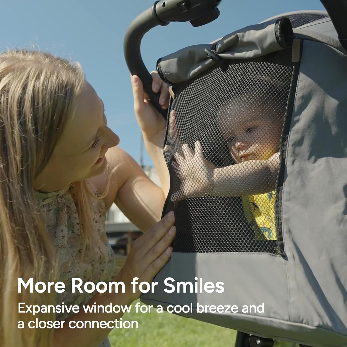 Mompush Nova Baby Stroller for Toddler, Infant & Newborn | Spacious Seat & Lie-Flat Mode | Compact One-Hand Fold, UPF 50+ Canopy & All-Wheel Suspension | Includes Rain Cover & Cup Holder