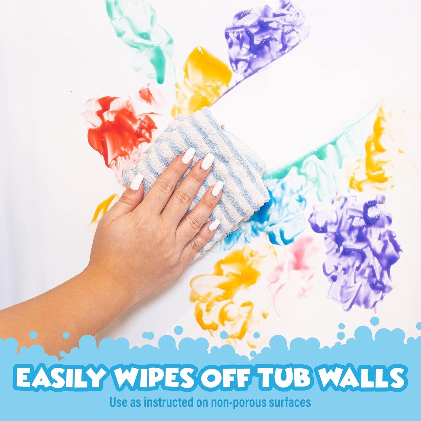 Tub Works® Bath Paint Soap Bath Toy, 24 Pack | Non-Toxic, Washable Bathtub Paint for Finger Painting in the Tub | Ideal Toddler Bath Toys for Creative Play | Classic & Pastel Bath Colors for Kids Bath