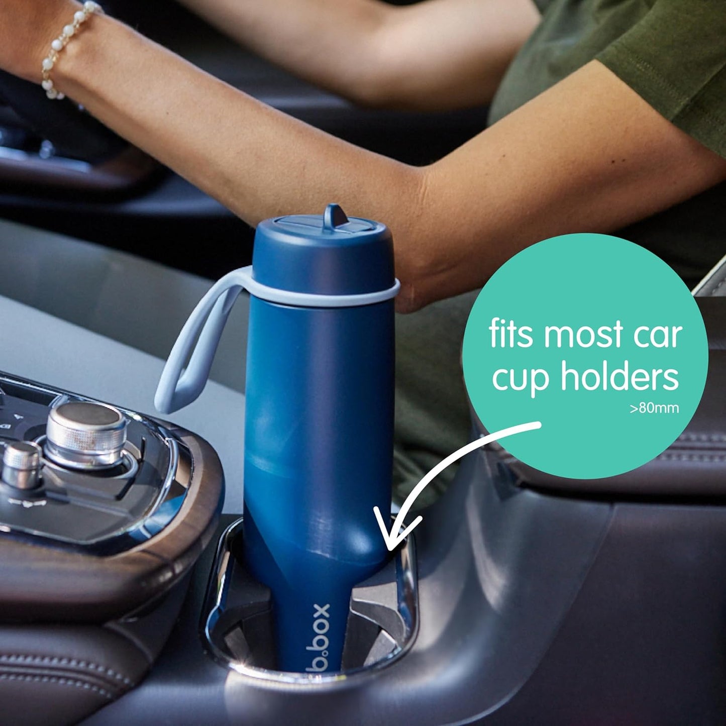 b.box Triple Insulated 23oz Water Bottle w/Stainless Steel Straw. 44 Hours Cold. Leak Proof Tumbler with Lid and Straw for Travel, Gym & School. BPA Free Sports Water Bottles.