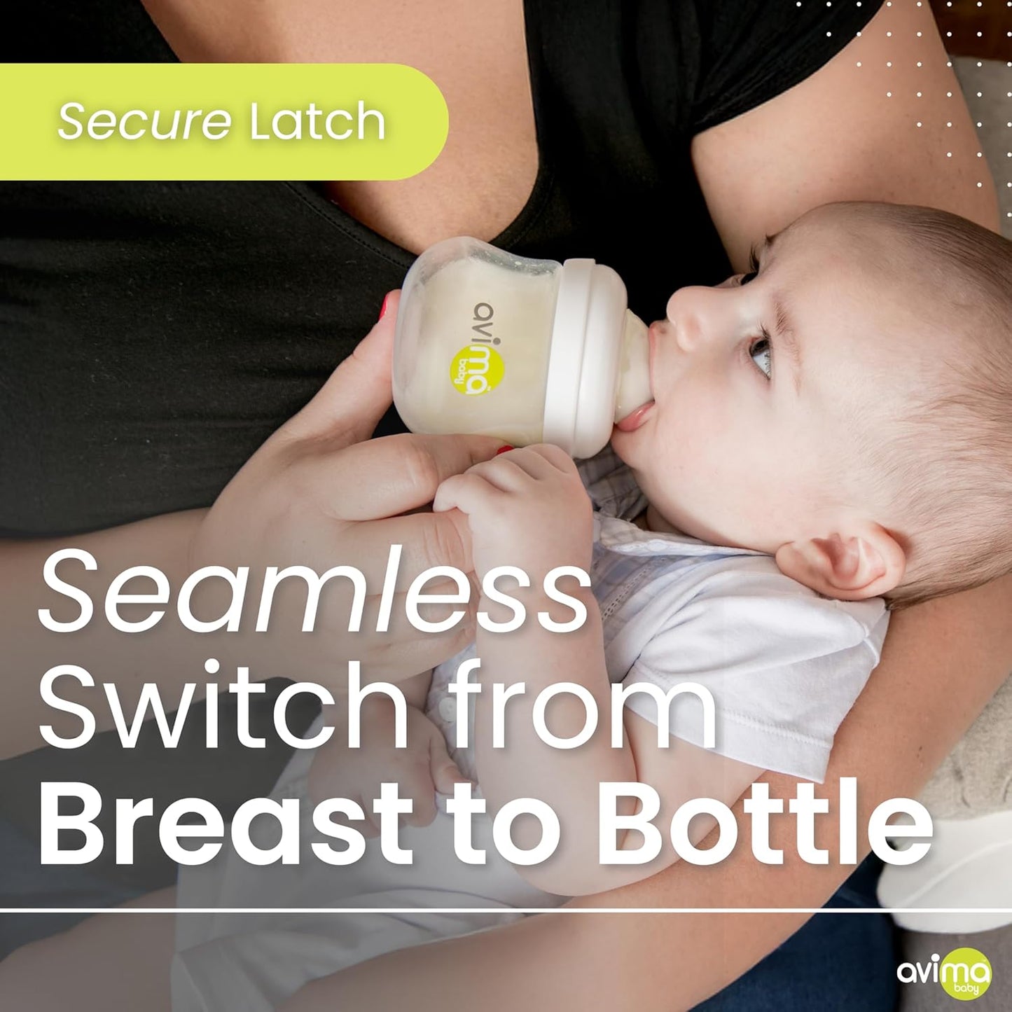 Avima 4 oz Anti Colic Baby Bottle Set - Slow Flow Nipples Included, Standard Neck, BPA Free - Newborn 0-3 Months, Stage 1 Feeding for Gas, Spit Up & Colic (Set of 8)