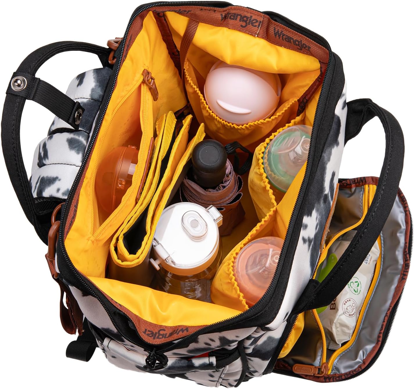 Montana West Wrangler Diaper Bag Backpacks Western Backpack Purses Multi-function Baby Bags for Mom with Waterproof Changing Pad & Pacifier Case