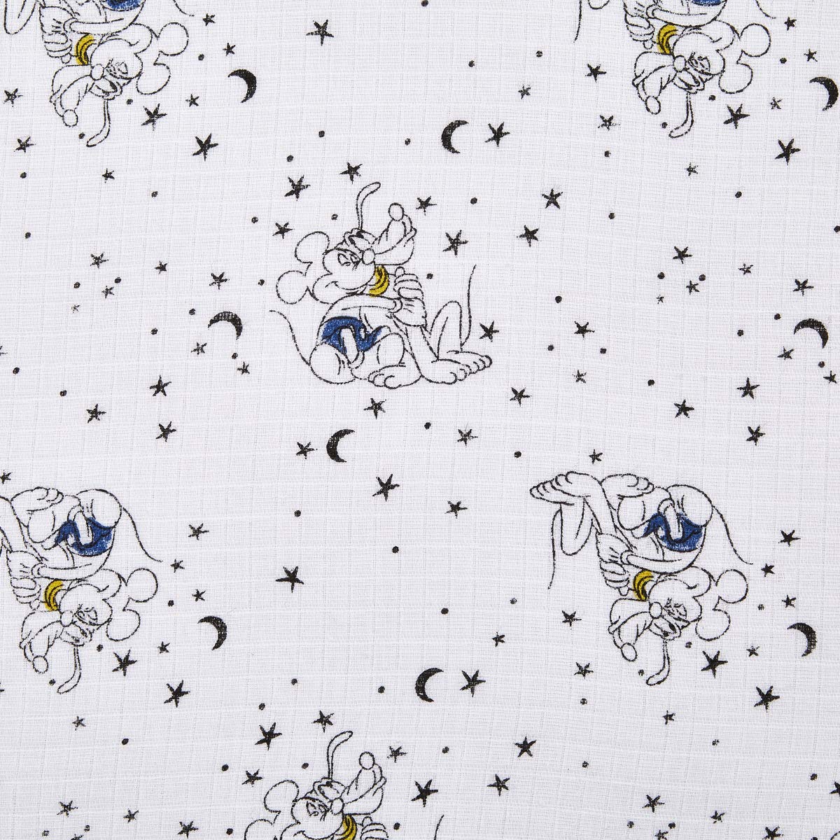 aden + anais Disney, Swaddle Blanket, Boutique Muslin Blankets for Baby Girls and Boys, Newborn Receiving Blanket for Swaddling, 100% Cotton Baby Swaddle Wrap, 4 Pack, Mickey Stargazer