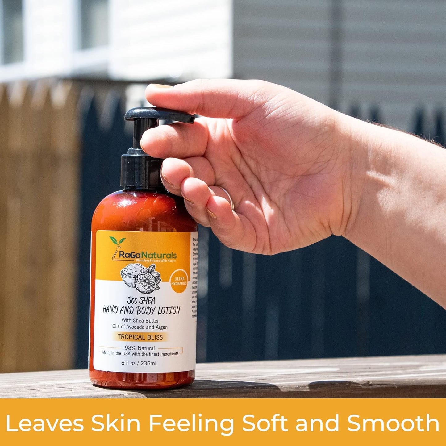 RaGaNaturals Tropical Body Lotion 16fl oz and Body Cream 8fl oz, Ultra Hydrating Moisturizer for Women, Men, Babies and Kids.