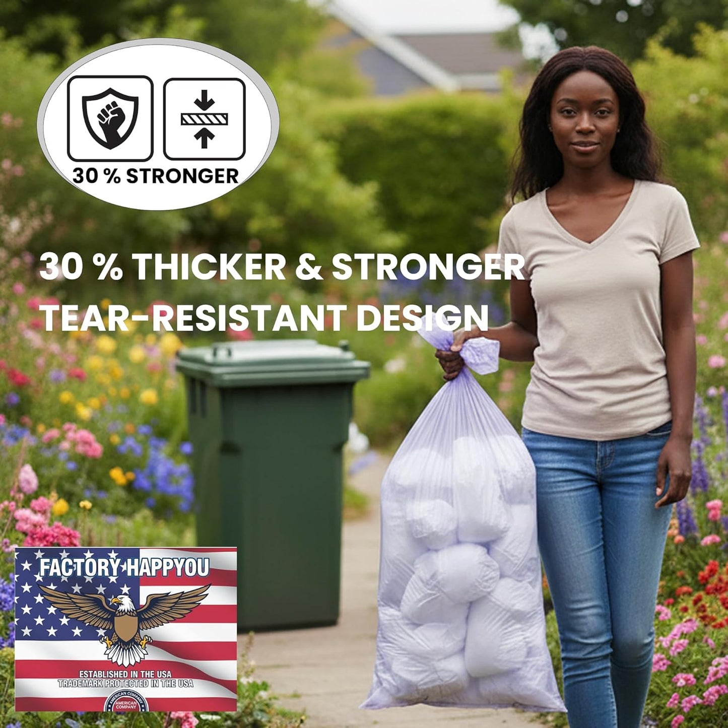 Factory Happyou® Pack of 8 Refills Compatible with Dekor Plus Diaper Pail Refills & Dekor Diaper Pail Refill Bags, 394 in Long, 30% Thicker, Advanced Odor Control. Each Roll Holds up to 600 Diapers