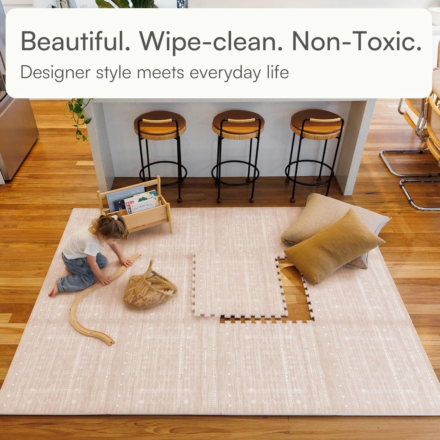 Lillefolk Baby Play Mat for Floor – 8x8ft Dusk | Soft Non Toxic Premium EVA Foam Tiles for Tummy Time, Crawling & Playroom – Waterproof Interlocking Floor Mat for Babies & Toddlers (16 Tiles)