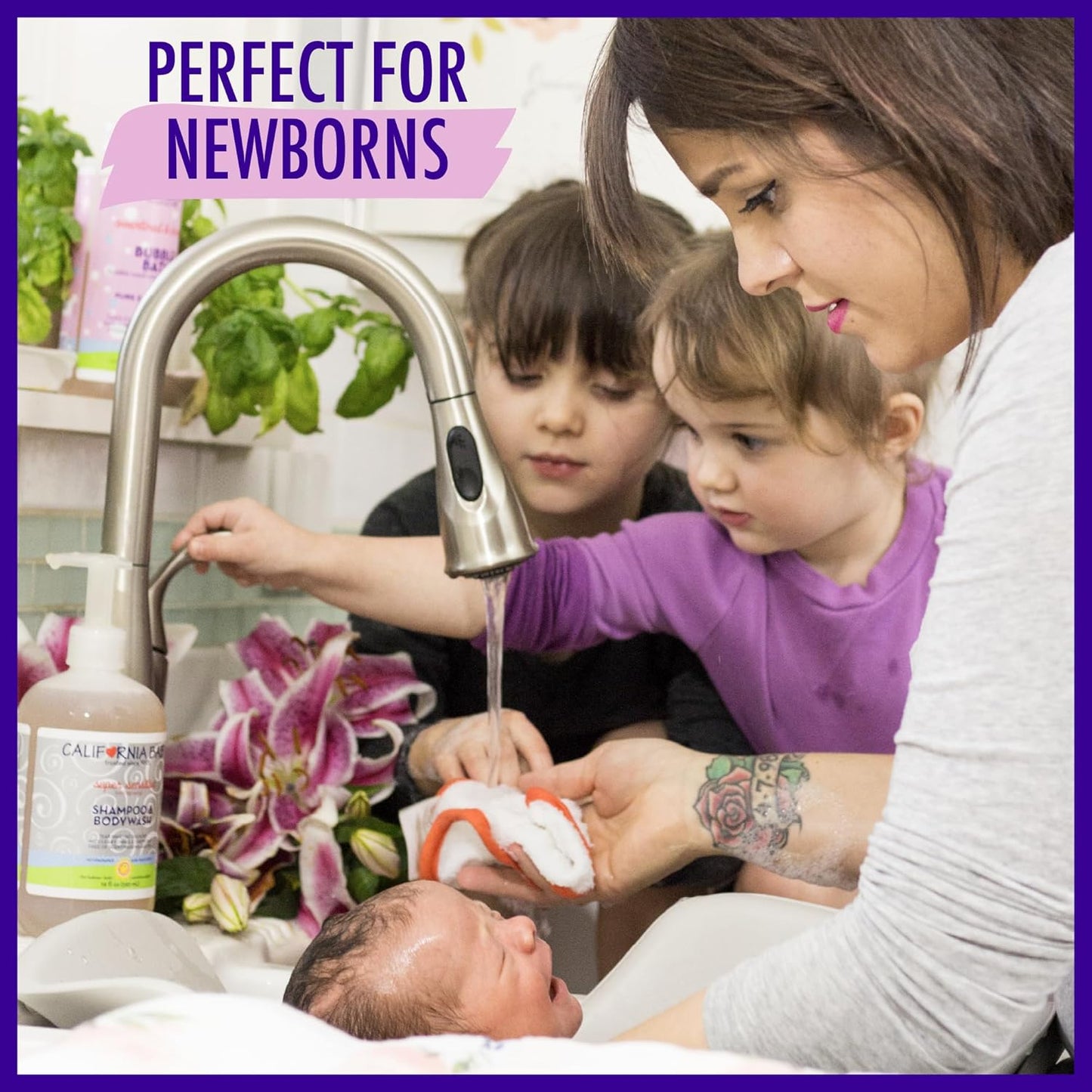 California Baby Super Sensitive Baby Shampoo and Body Wash | 100% Plant-Based | Gentle Fragrance Free Shampoo | Hypoallergenic | 251 mL / 8.5 oz