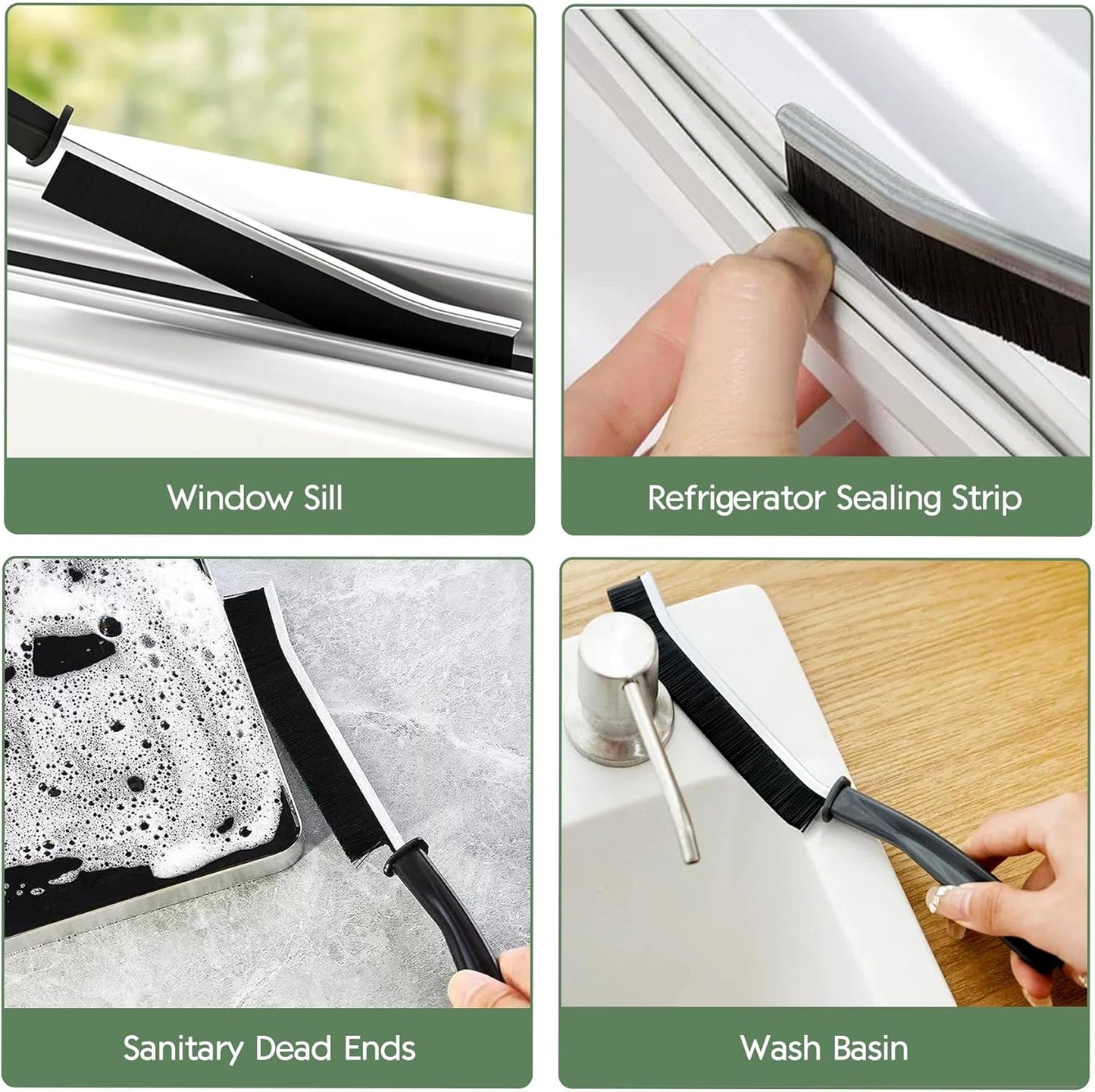 12 Pcs Crevice Cleaning Brush Set, Multi Purpose Gap Cleaning Scrub Brush and Cleaning Shovel, Cleaning Brushes for Vehicle, Kitchen, Bathroom, Corner, Sink, Cup, Teapot, Blender