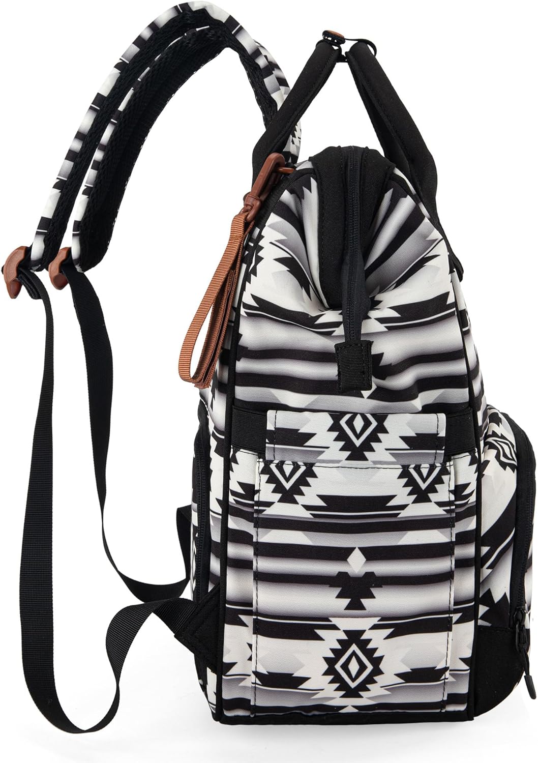 Montana West Wrangler Diaper Bag Backpack Aztec Travel Backpack Purses Western Multi-Function Baby Bags for Mom with Waterproof Insulated Pockets