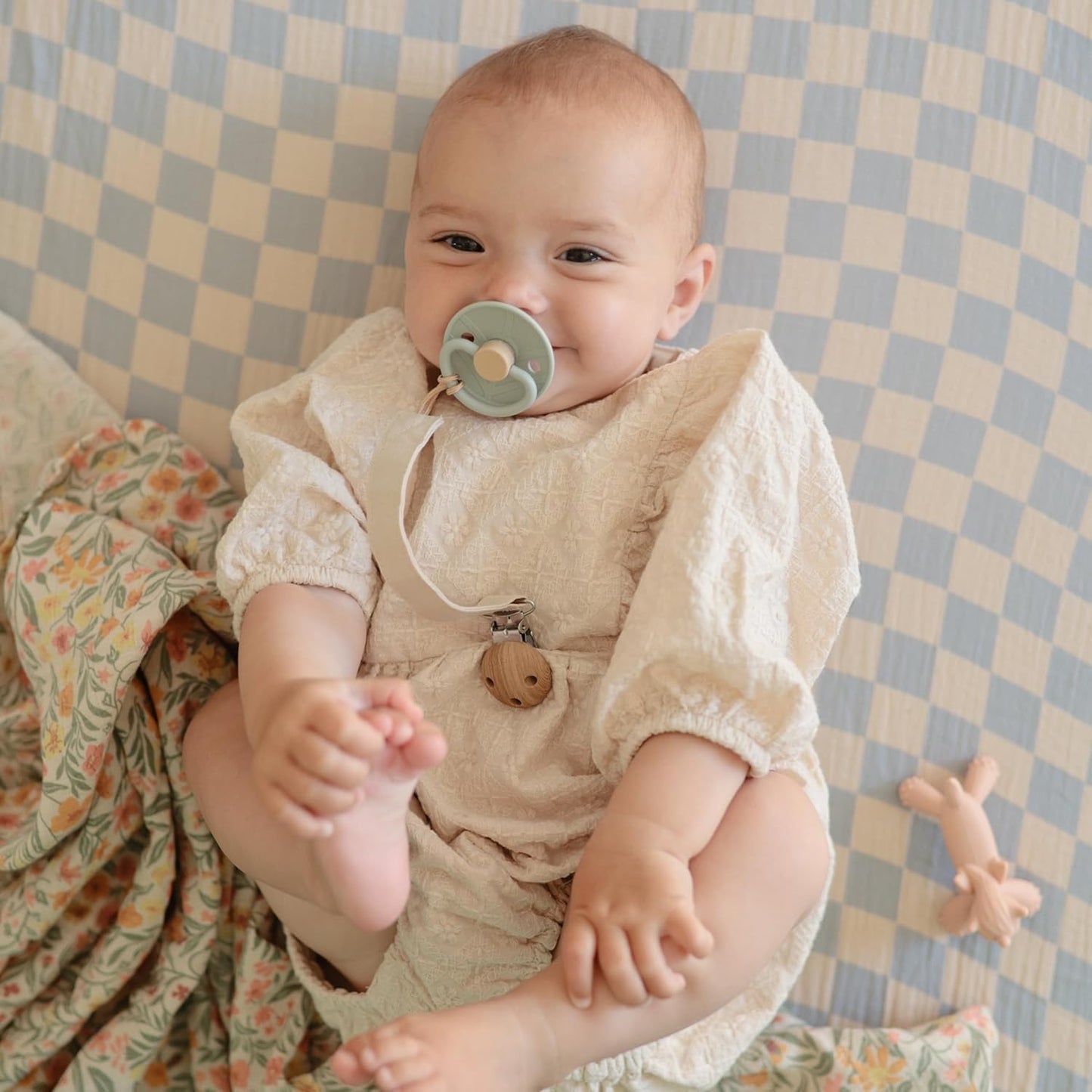FRIGG SilkySoft Silicone Baby Pacifier 6-Pack Endless Sea | Made in Denmark | BPA-Free (0-6 Months)