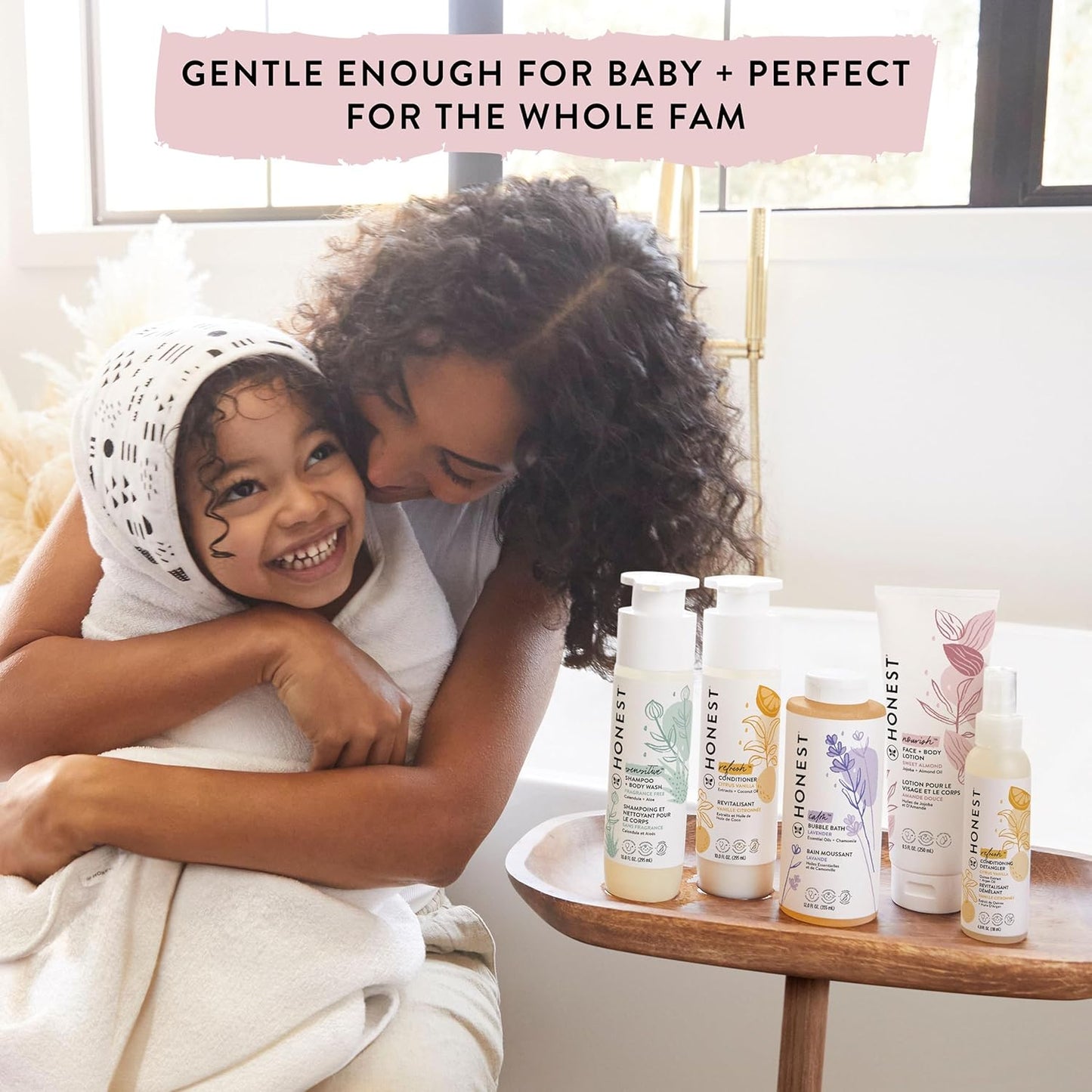 The Honest Company Silicone-Free Conditioner, Gentle Tear-Free Hypoallergenic Baby Hair Care with Naturally Derived Ingredients, Fragrance-Free for Sensitive Skin, 10 fl oz