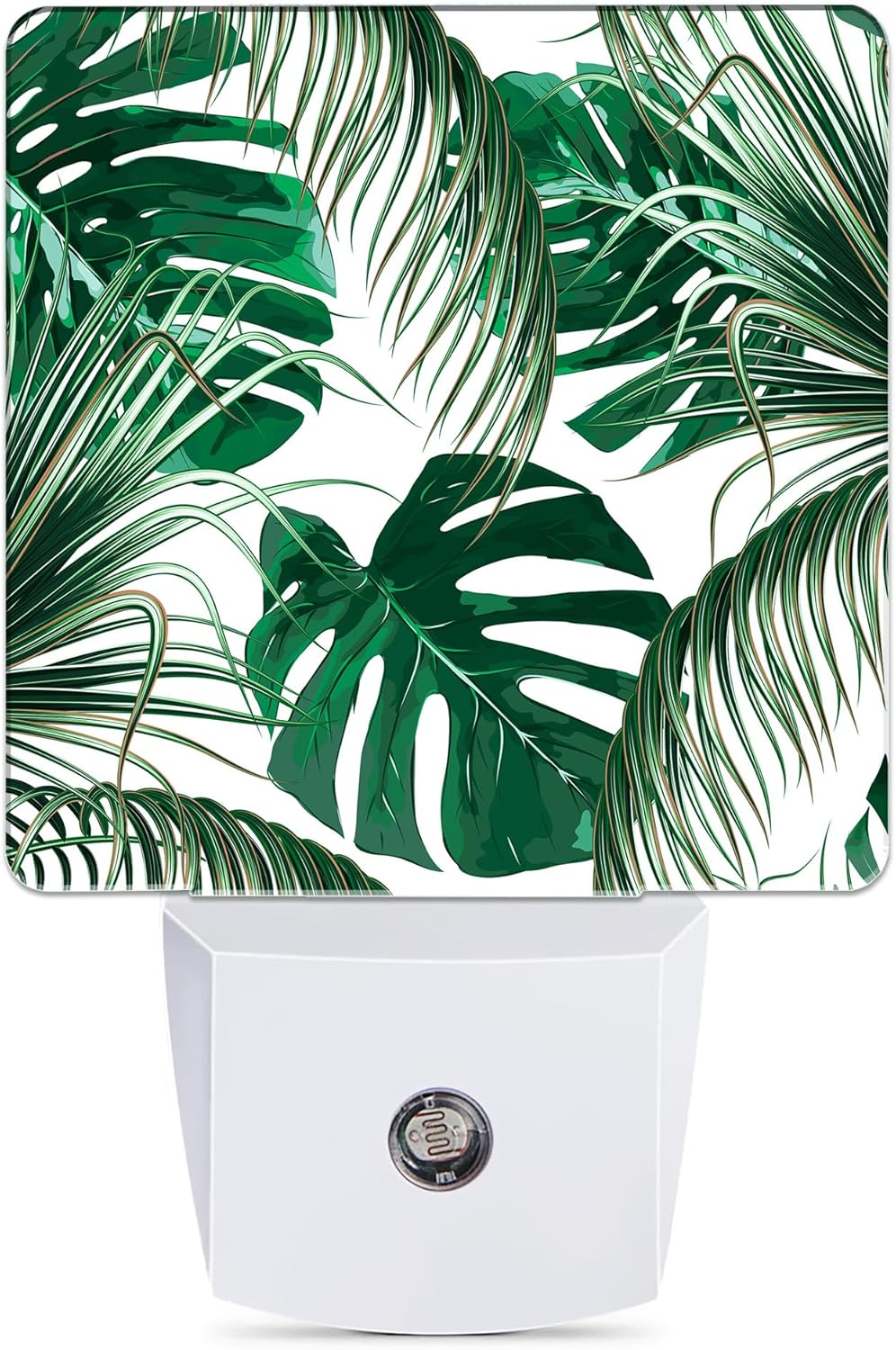 Green Palm Night Light Plug in Wall Lamp Smart Dusk to Dawn Sensor for Home Decorative, Kids Room Bedroom Bathroom Kitchen Hallway Gifts