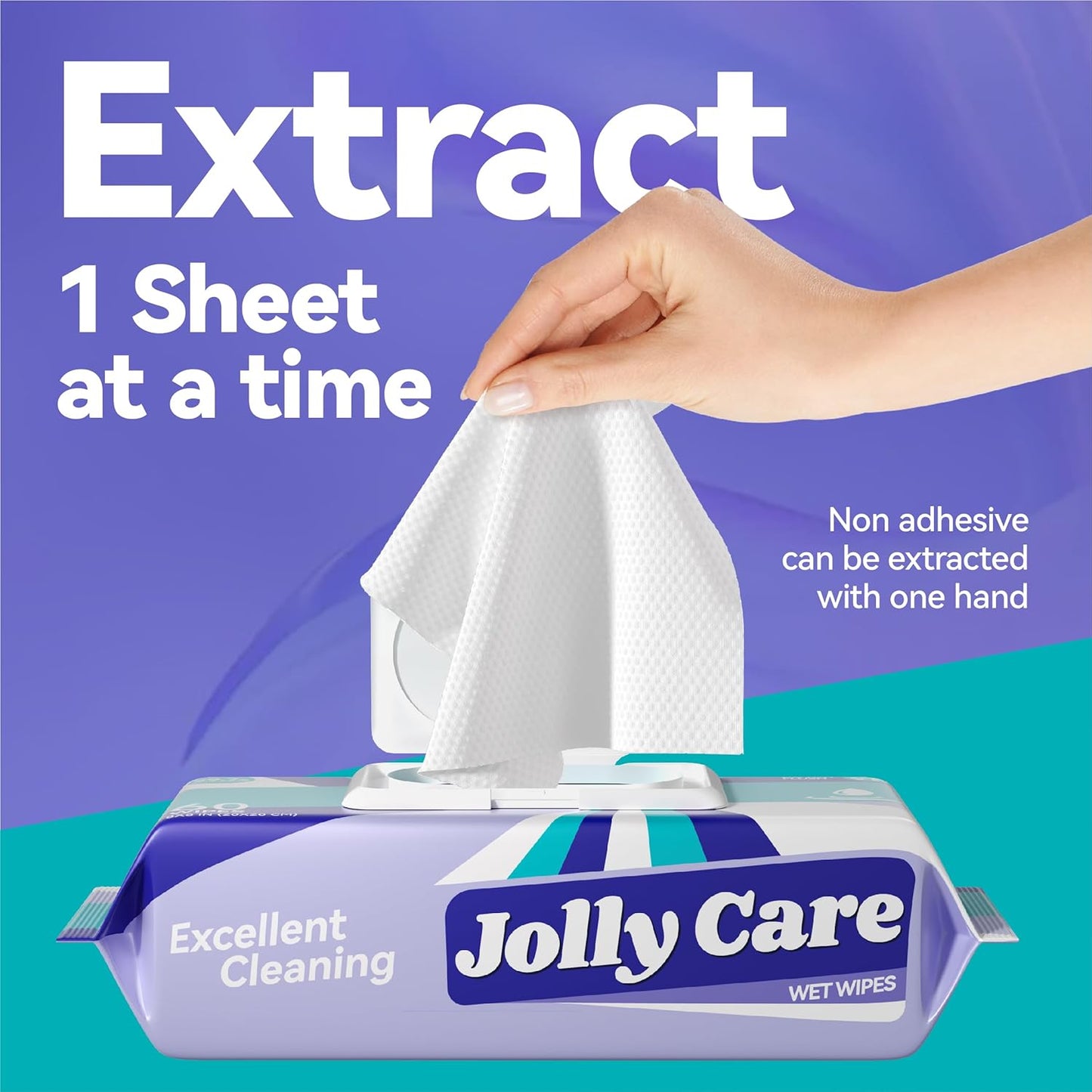 Wet Wipes for Adults, Adult Wipes for Hands and Body, Unscented Hand Wipes, Fragrance-free, Alcohol-free, 99% EDI Pure Water, 4 Flip-Top Packs (240 Wipes Total)