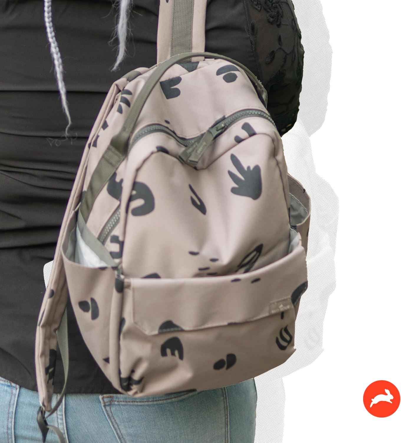 RED ROVR - Mini Roo Backpack (Truffle Doodle)