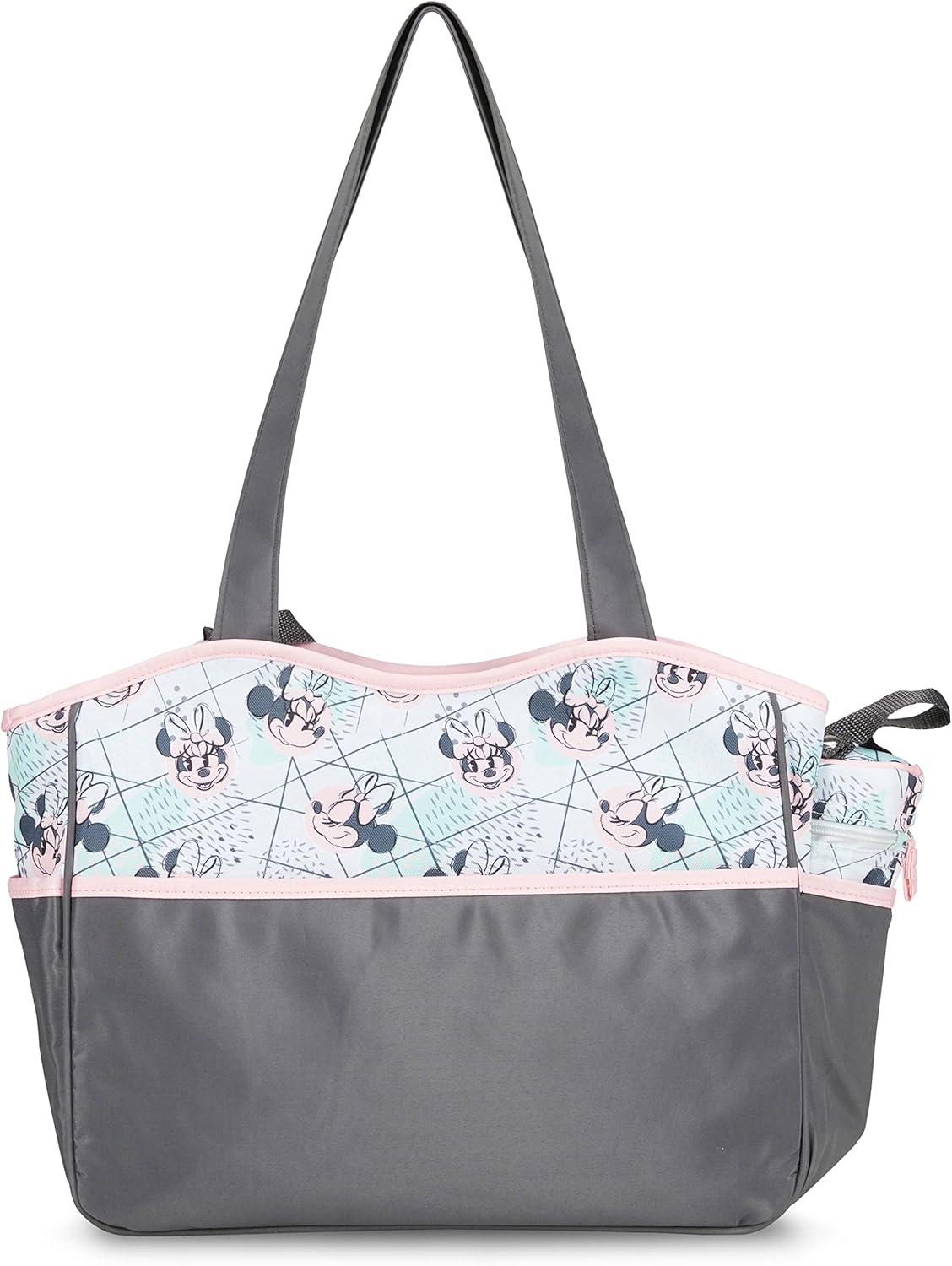Disney Cudlie Diaper Tote Bag for Moms | Large Spacious Travel Diaper Tote for Baby Boy and Girl | 17-Inches Wide Multi-Functional Baby Bag with Cute Patterns