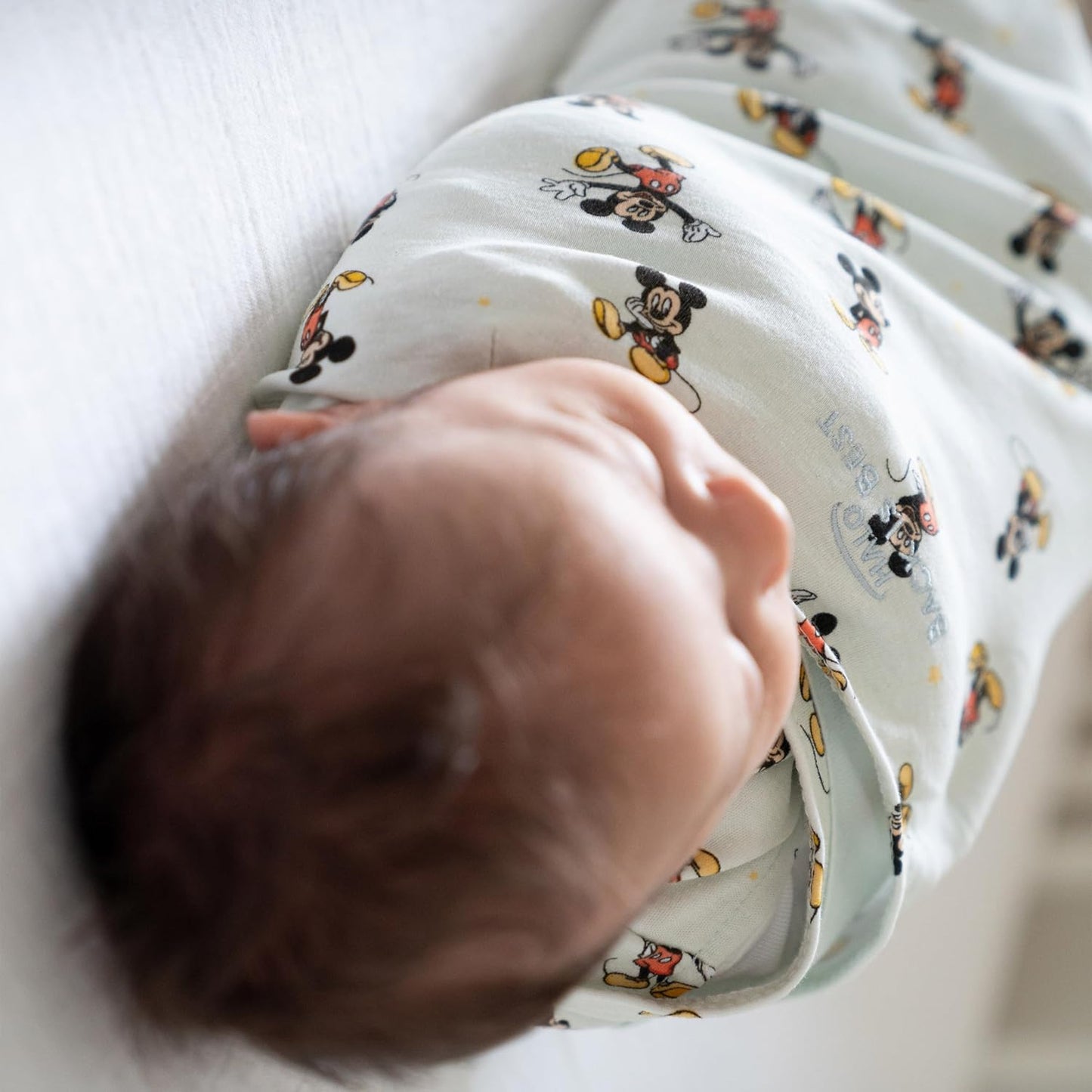 HALO Disney Baby 100% Cotton Sleepsack Swaddle, 3-Way Adjustable Wearable Blanket, TOG 1.5, Mickey Fun, Newborn, 0-3 Months