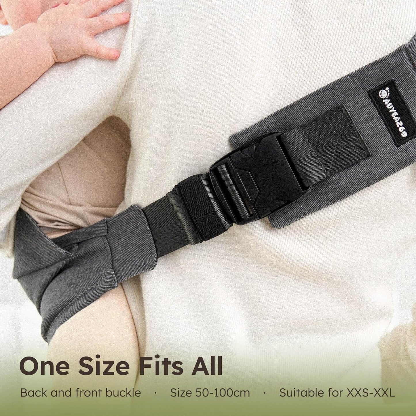 Toddler Sling Carrier - Premium Cotton, Expandable & Ergonomic, One Size Fits All, Ideal for 6-48 Months (11-44 lbs), Compact & Easy to Use, Blue