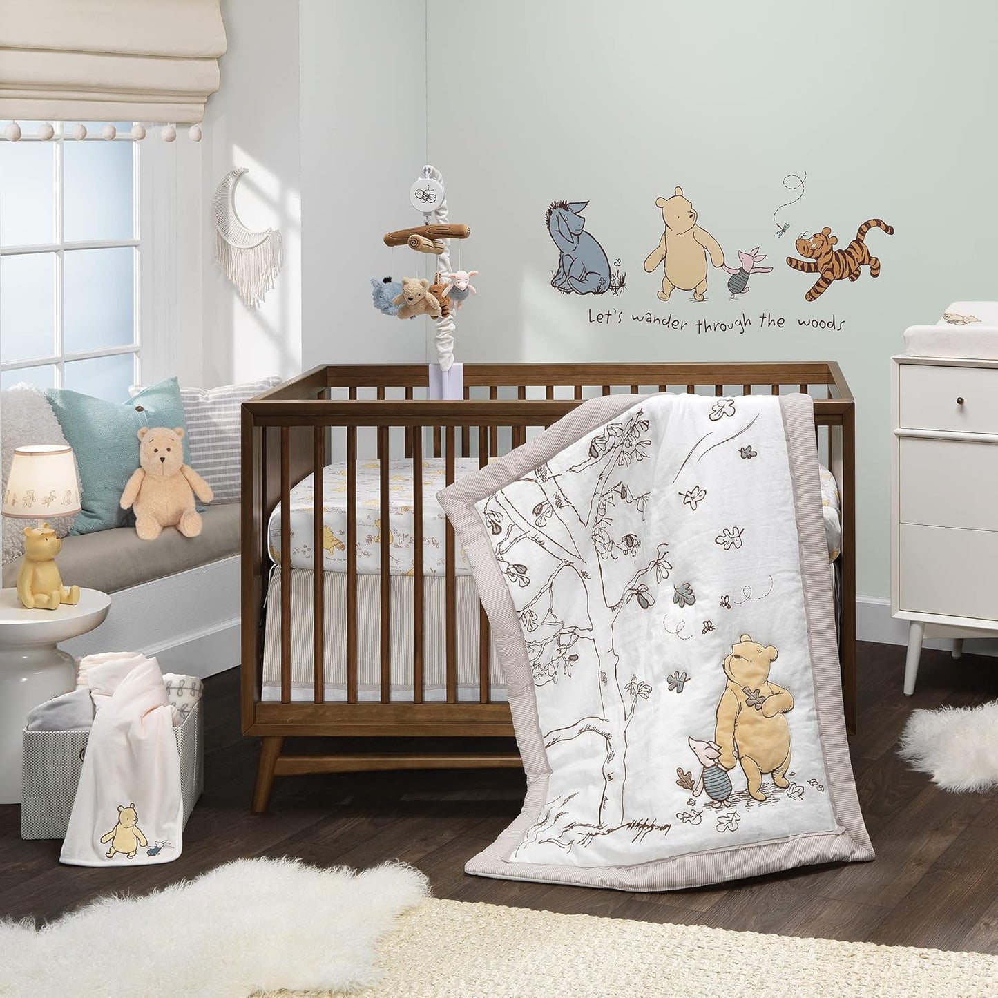 Lambs & Ivy Disney Baby Storytime Pooh Musical Baby Crib Mobile Soother Toy
