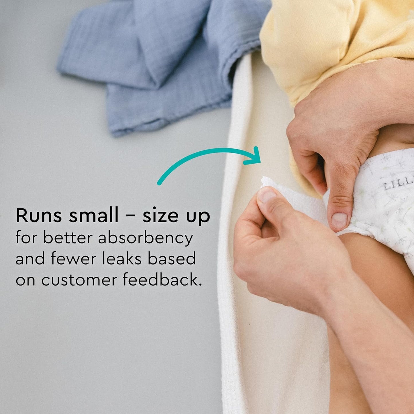 LILLYDOO Baby Diapers - Size 3 (13-22 lbs), Half-Monthly Supply (87 Count), Leak Protection, Skin-Friendly, Ultrasoft, Perfume- & Chlorine-Free, Hypoallergenic, Dermatologist Tested, Oeko-TEX®