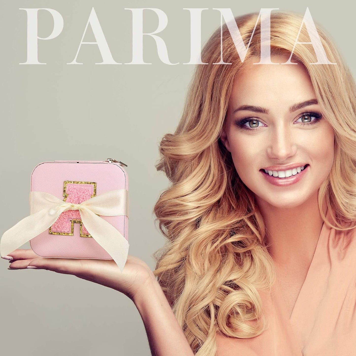 Parima Small Jewelry Box for Girls, Travel Initial Girls | Organizer Case Mini Box-Initial O Pink