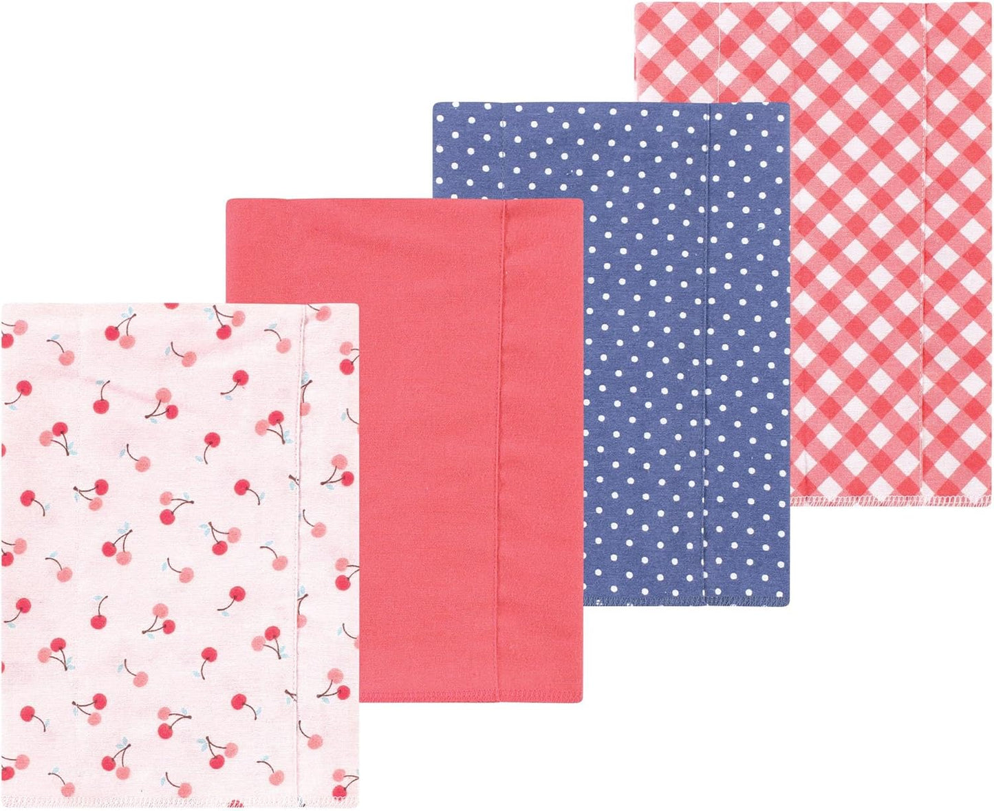 Luvable Friends Hudson Baby Flannel Burp Cloths 4pk, Sweet Cherries