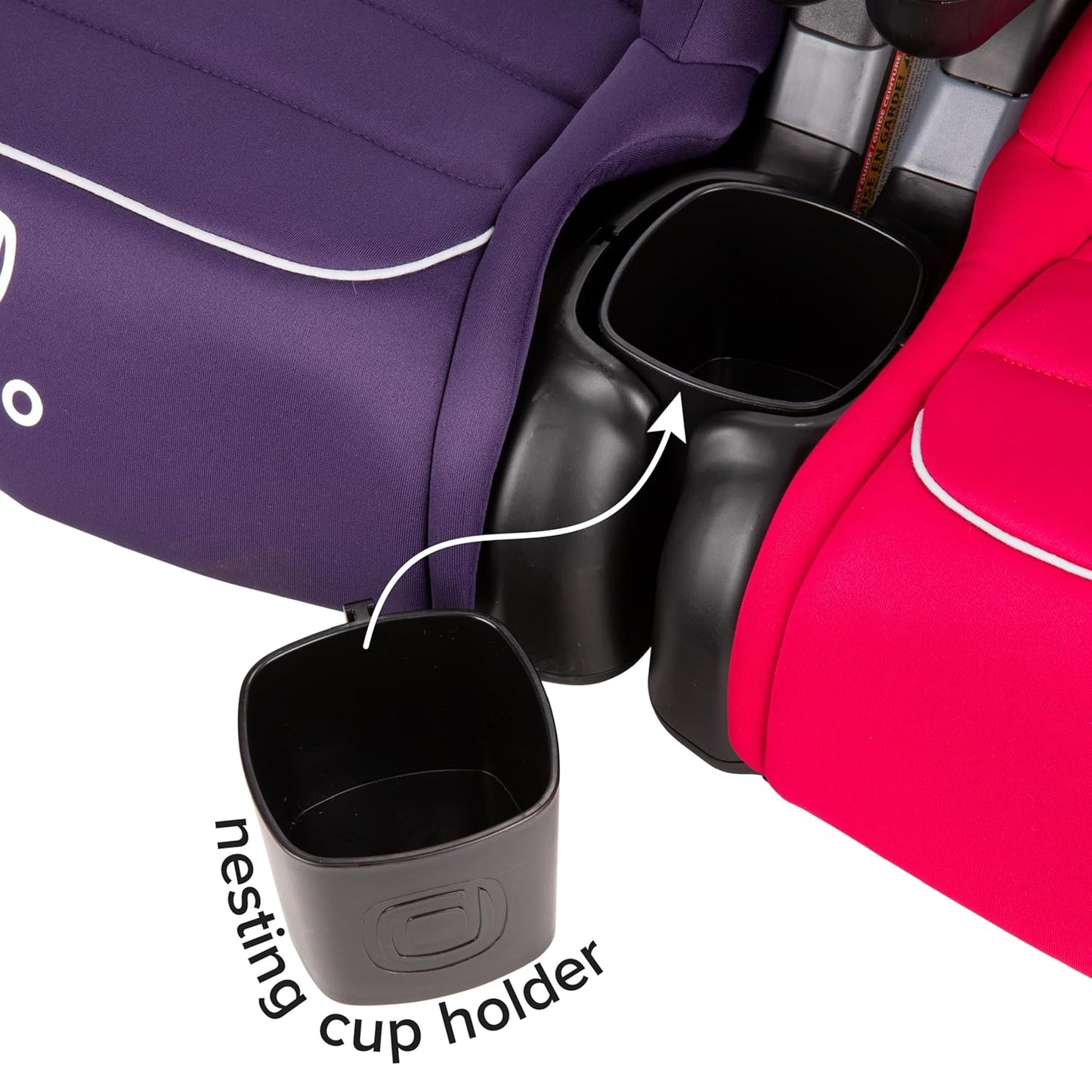 Diono Connect3 R Backless Booster Pack of 2, Slim Fit 3-Across in Many Mid-Sized Sedans and SUVs, for Children from 40-120 lbs., Lightweight with Cupholder, Blue Surge/Pink Cotton Candy