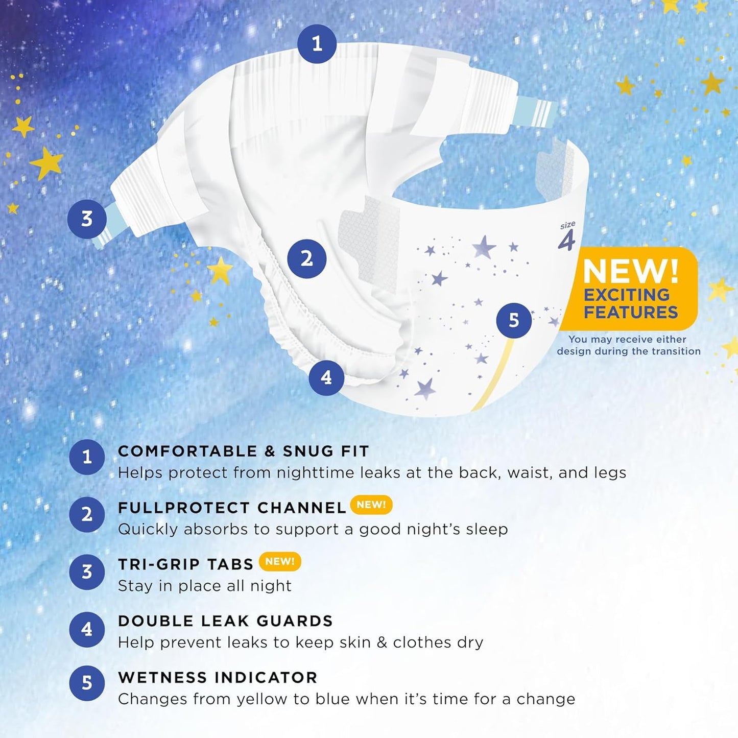 Amazon Brand - Mama Bear Overnight Diapers, Size 4, 74 Count