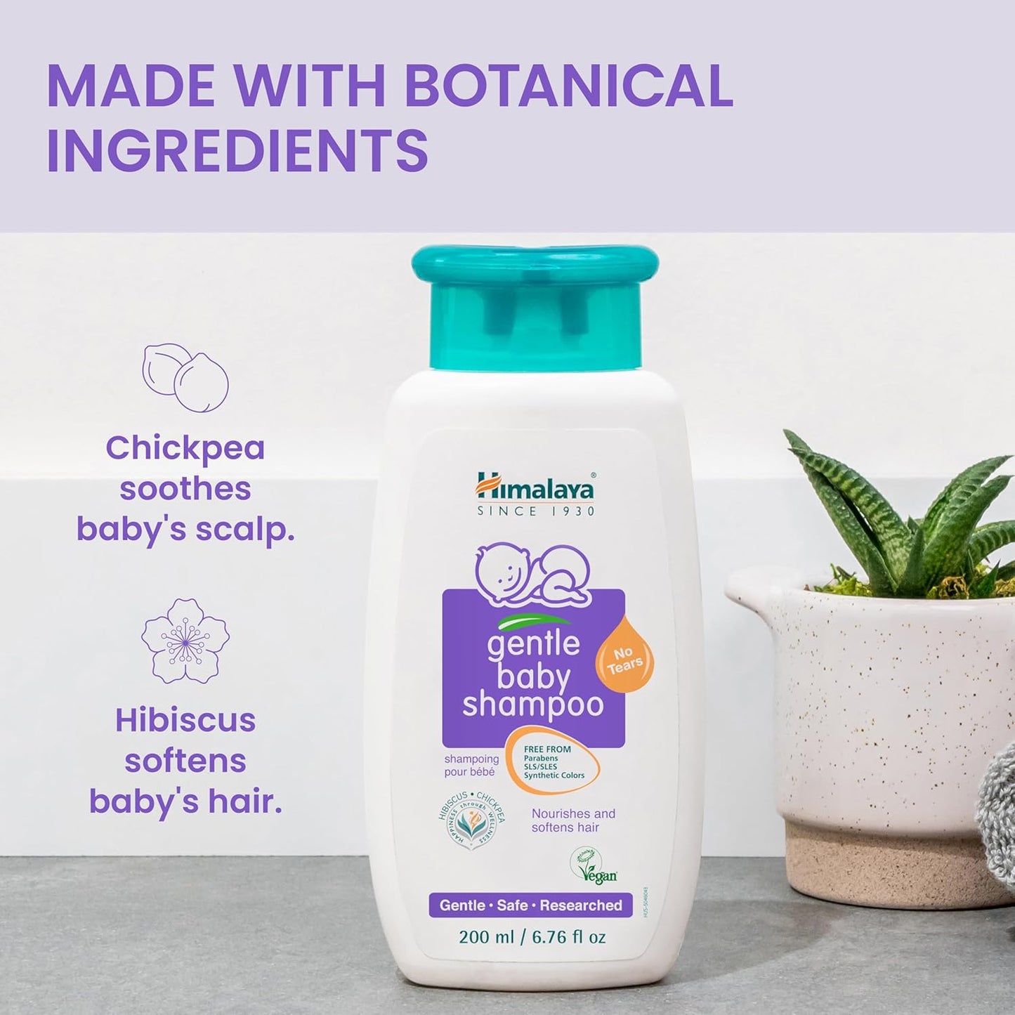 Himalaya Gentle Baby Shampoo for Baby-Soft Hair & Scalp Soothing Moisture, 6.76 oz…