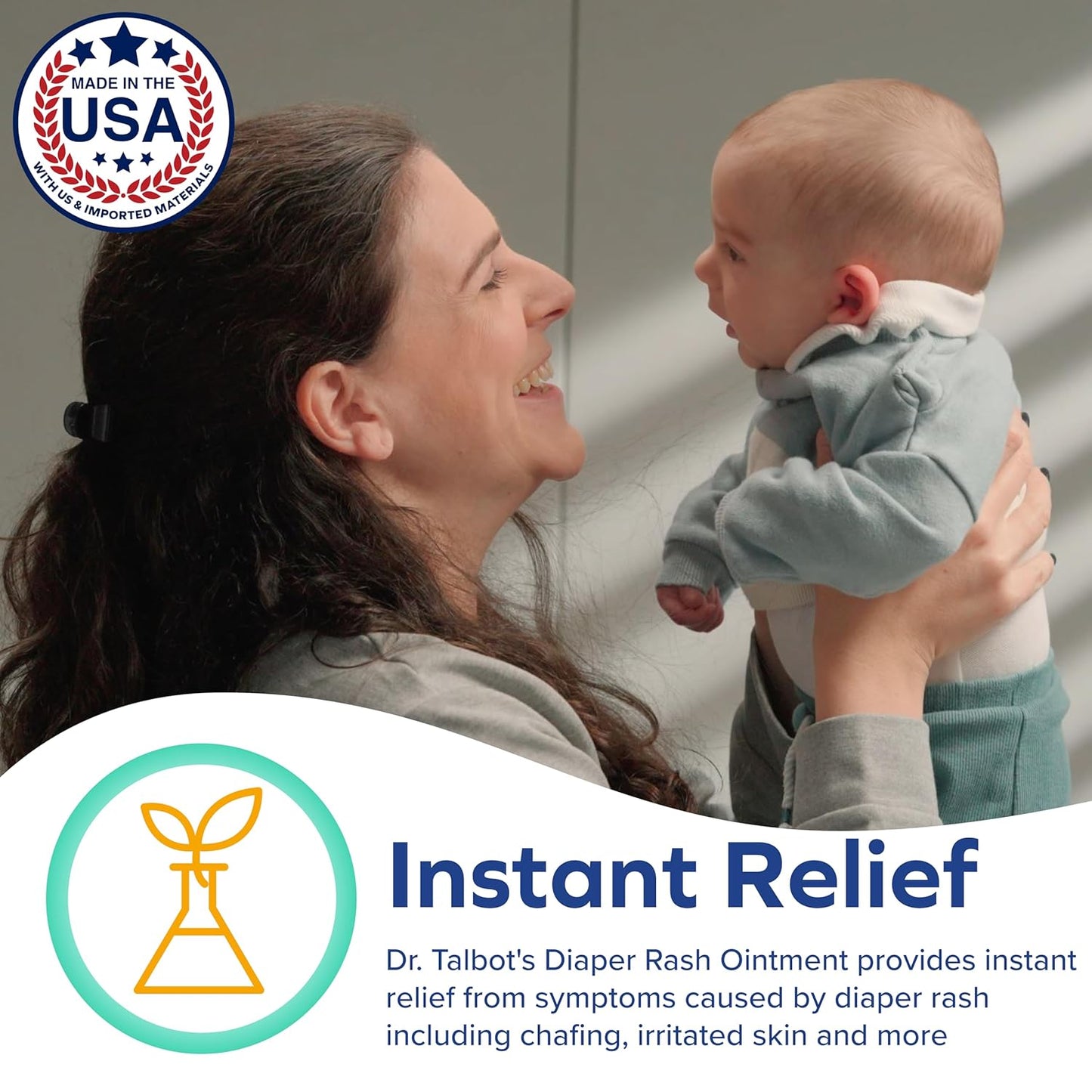 Dr. Talbot's Baby Diaper Rash Ointment - 1 oz - Zinc Oxide Skin Protectant with Peruvian Balsam - Treats and Prevents Rash