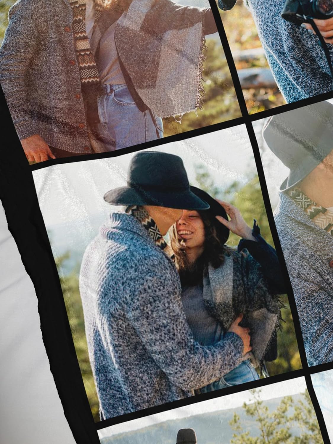 Personalized Blanket Custom Flannel Blanket with Photo Text Customized Picture Blankets Gifts for Birthday Valentines Day