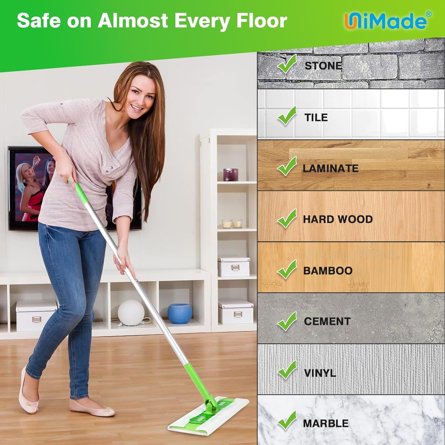 Dry Sweeping Cloths, 180 Count Mop Refill Compatible with Swiffer Sweeper - Disposable Duster Refills Mops for Cleaning Hardwood Floor Dust