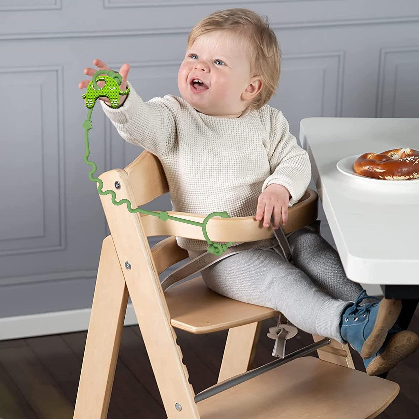 Toy Straps for Baby,RTMOK Silicone Setpacifier Clip,Applies to Car Seat Toy,Teether Toy,High Chair,Stroller Accessories,Baby Toy Clips,Cribs,Rocking Chair (Multicolored)