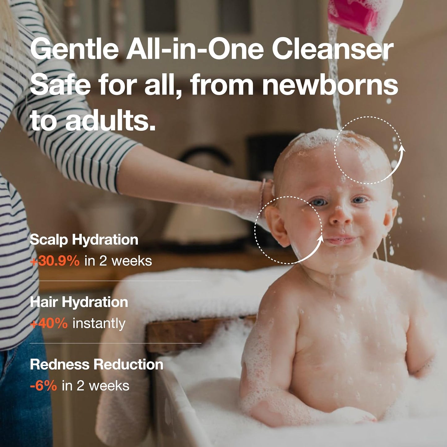 SHAMPOO & BATH – Tear-Free 2-in-1 Organic Korean Baby Shampoo & Wash, Vegan Cleanser for Hair, Face & Body, Gentle, EWG Verified, Non-Toxic (11.29 fl oz / 320g)