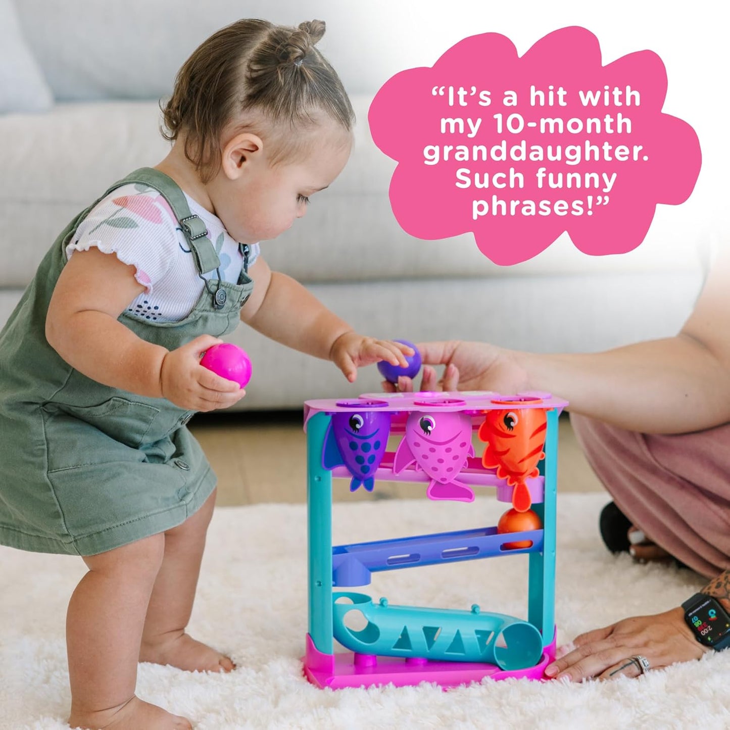 Move2Play, Feed The Fish | Interactive Baby & Toddler Toy | 1, 2+ Year Old Gift & Birthday Present | Boys & Girls Babies Ages 6, 7, 8, 9, 10, 12, 18, 24+ Months Old