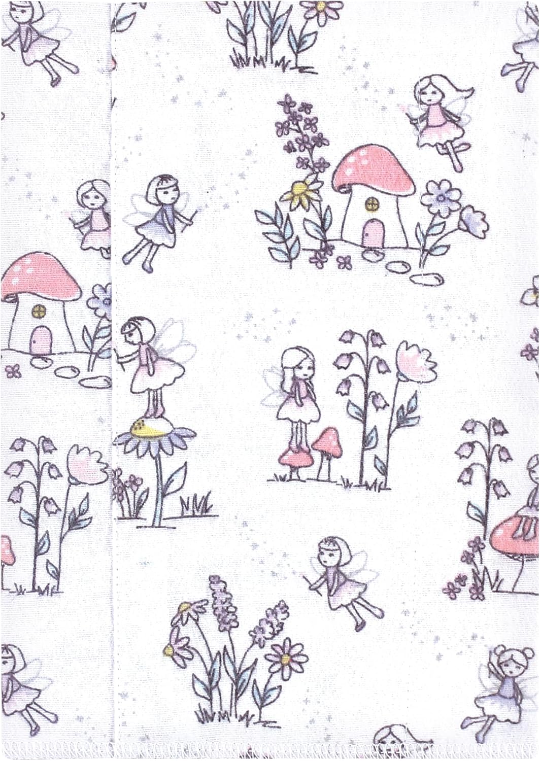 Luvable Friends Hudson Baby Flannel Burp Cloths 4pk, Garden Fairy Tale