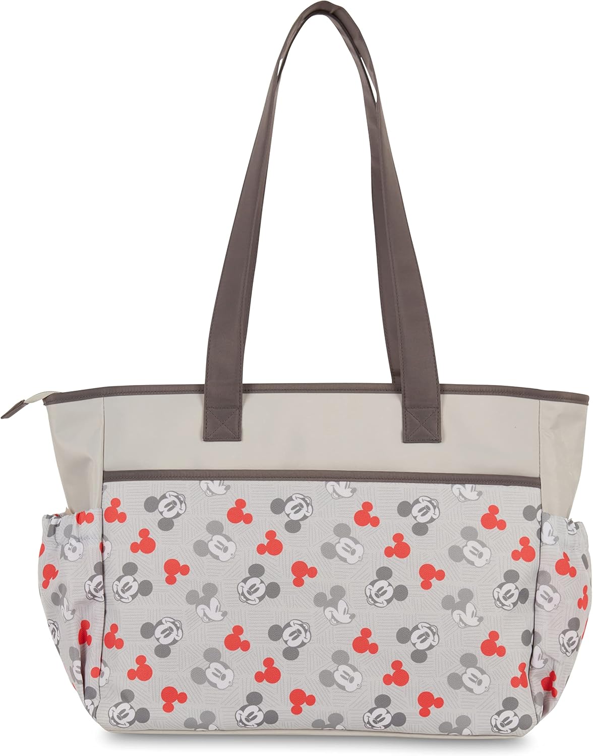 Disney Cudlie Diaper Tote Bag for Moms | Large Spacious Travel Diaper Tote for Baby Boy and Girl | 17-Inches Wide Multi-Functional Baby Bag with Cute Patterns