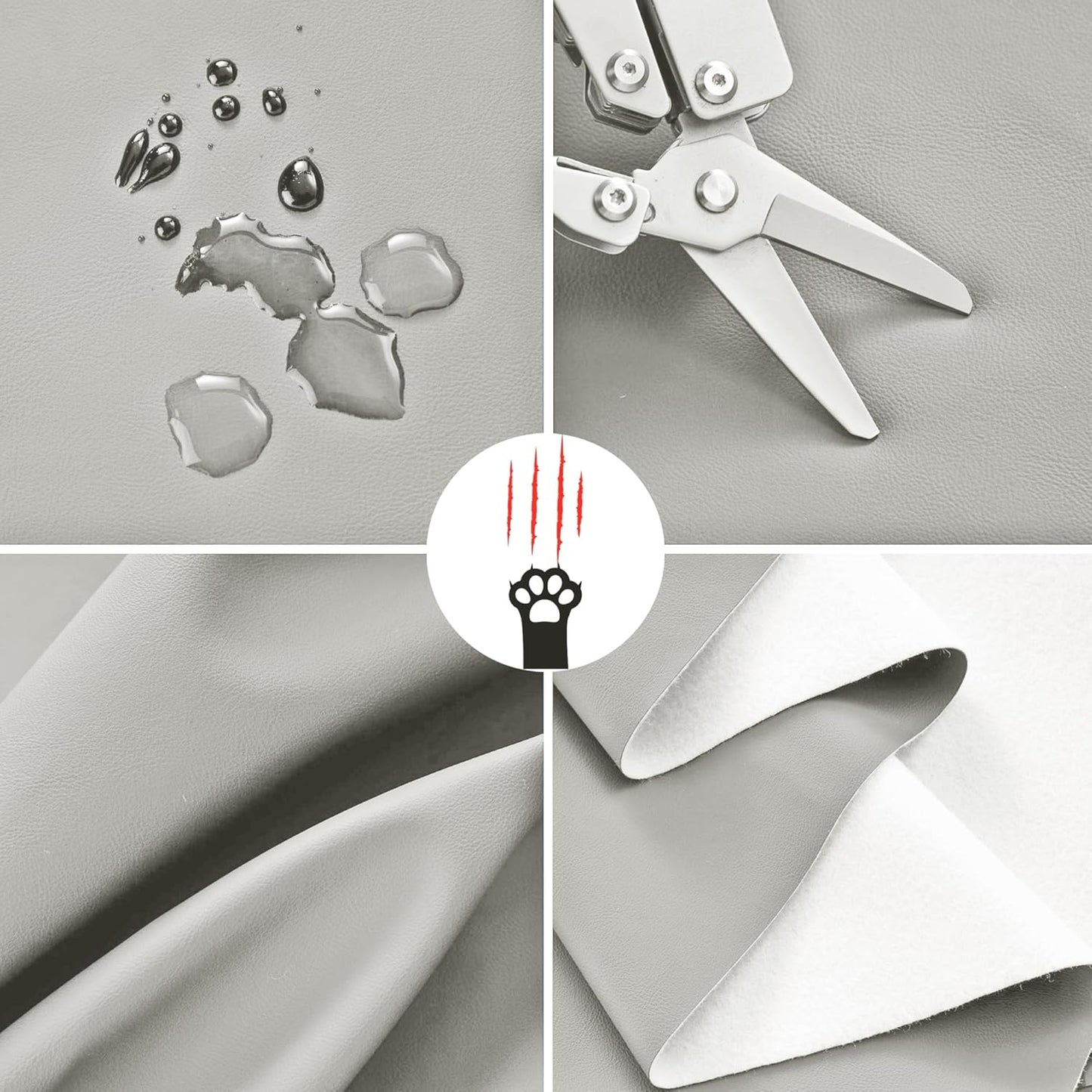 Toddler Dining Table Booster seat, PU Washable Waterproof Double seat Belt Non-Slip Bottom Booster seat for Dining Toddler, Portable Travel Increase Cushion Gery+White