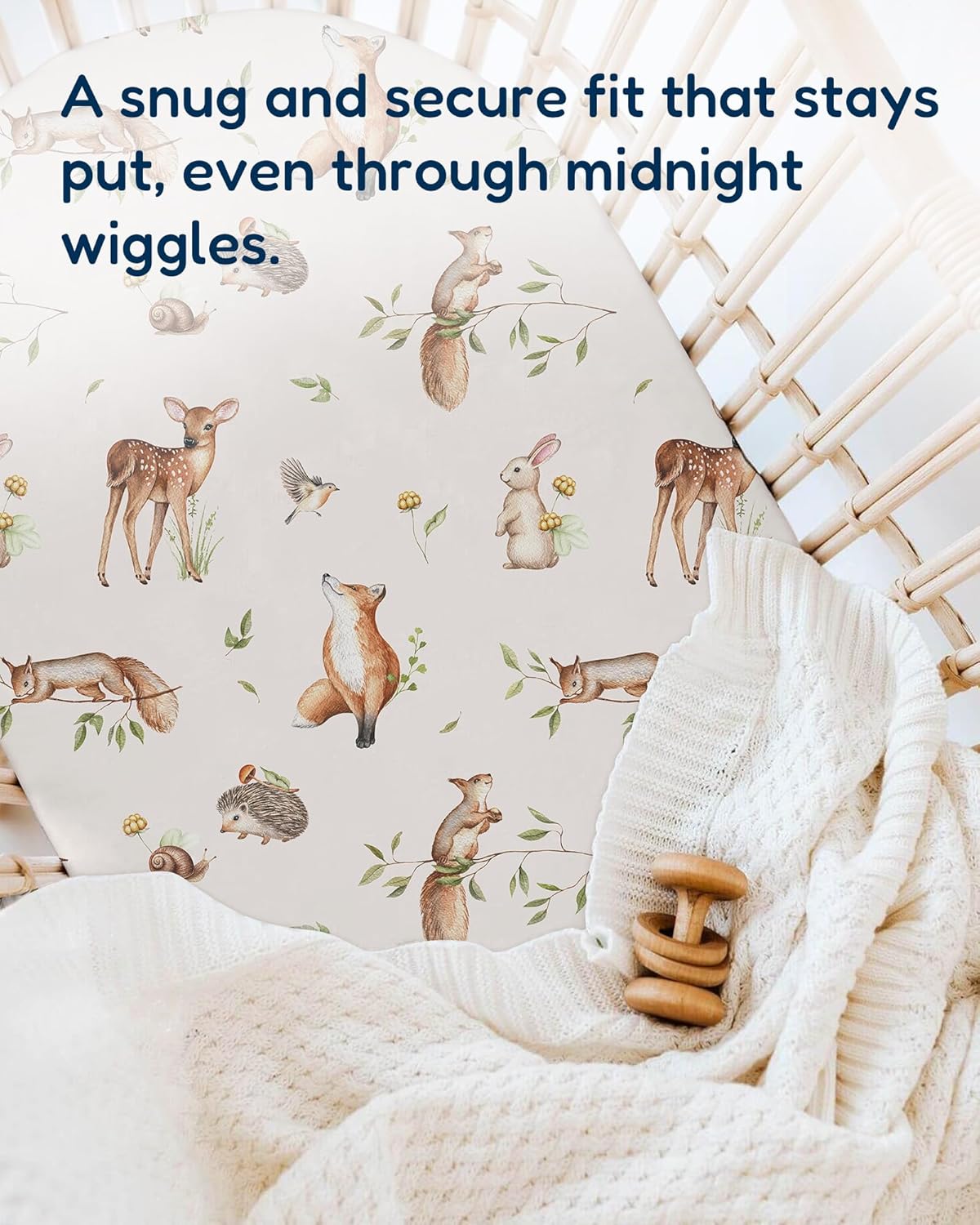 Bedside Sleeper Bassinet Fitted Sheets 33x20 for Maxi COSI Iora, Koola Baby, Baby Joy, Angelbliss, Kidsclub Bedside Bassinet - Buttery Soft Sheets, 2 Pack