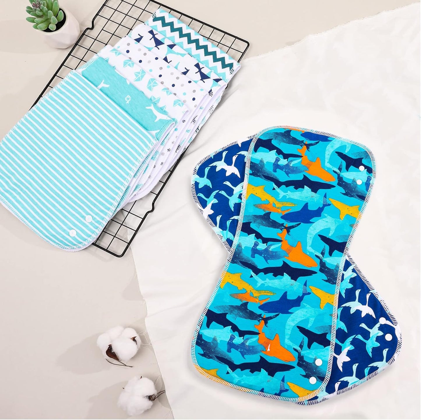Baby Burp Cloths & Baby Bibs 2-in-1 Design Large Size 3 Layers Thicken Cotton Super Absorbent and Soft Baby Spit Up Burping Rags Baby Burp Cloth Set for Boys and Girls Solid 12 Pack