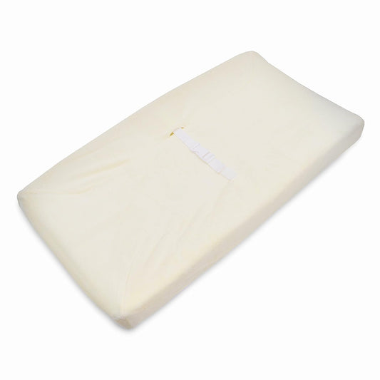 American Baby Company Heavenly Soft Chenille Fitted Contoured Changing Pad Cover,Ecru, for Boys and Girls