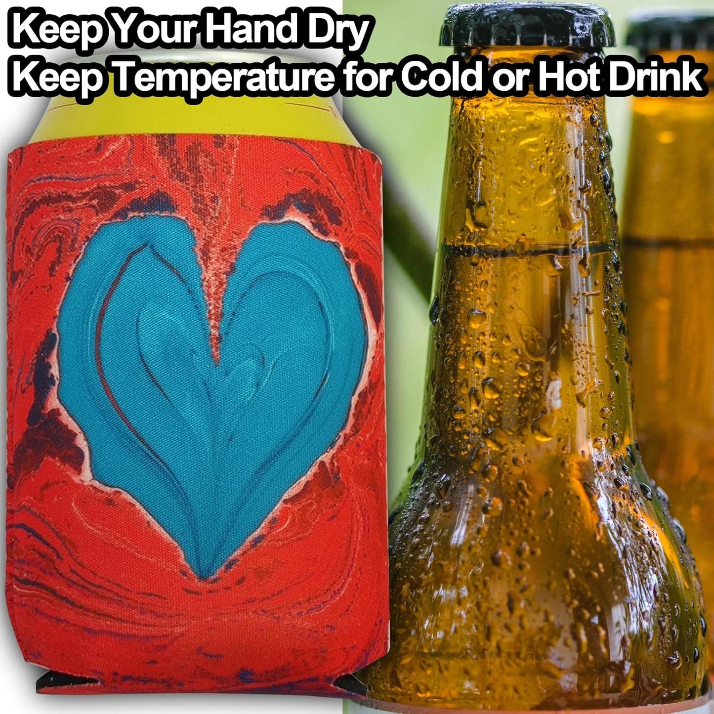 Beer Can Coolers Sleeves Soft Insulated Reusable Can Coolers for Beer, Bottles,Soda Covers for Beach, Wedding Favors Birthday Bachelor Party DecorationsSummer Pool Parties,24 Pack (24)